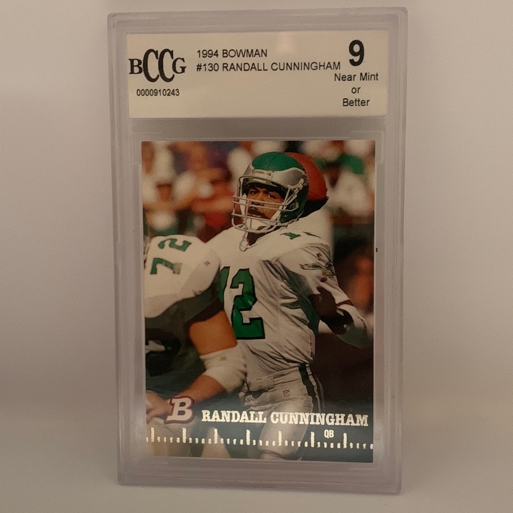 1994 Bowman Randall Cunningham Eagles Graded 9 #130 (MISC3)